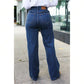 Judy Blue Medium Wash High Waist Wide Leg Jeans 