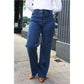 Judy Blue Medium Wash High Waist Wide Leg Jeans 