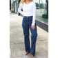 Judy Blue Medium Wash High Waist Wide Leg Jeans 