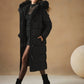 Fluffy Faux Fur Collar Quilted Padded Coat 