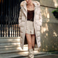 Fluffy Faux Fur Collar Quilted Padded Coat 