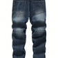 Men's Non-Stretch Regular Fit Straight-Leg Denim Pants Jeans 