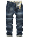 Men's Non-Stretch Regular Fit Straight-Leg Denim Pants Jeans 