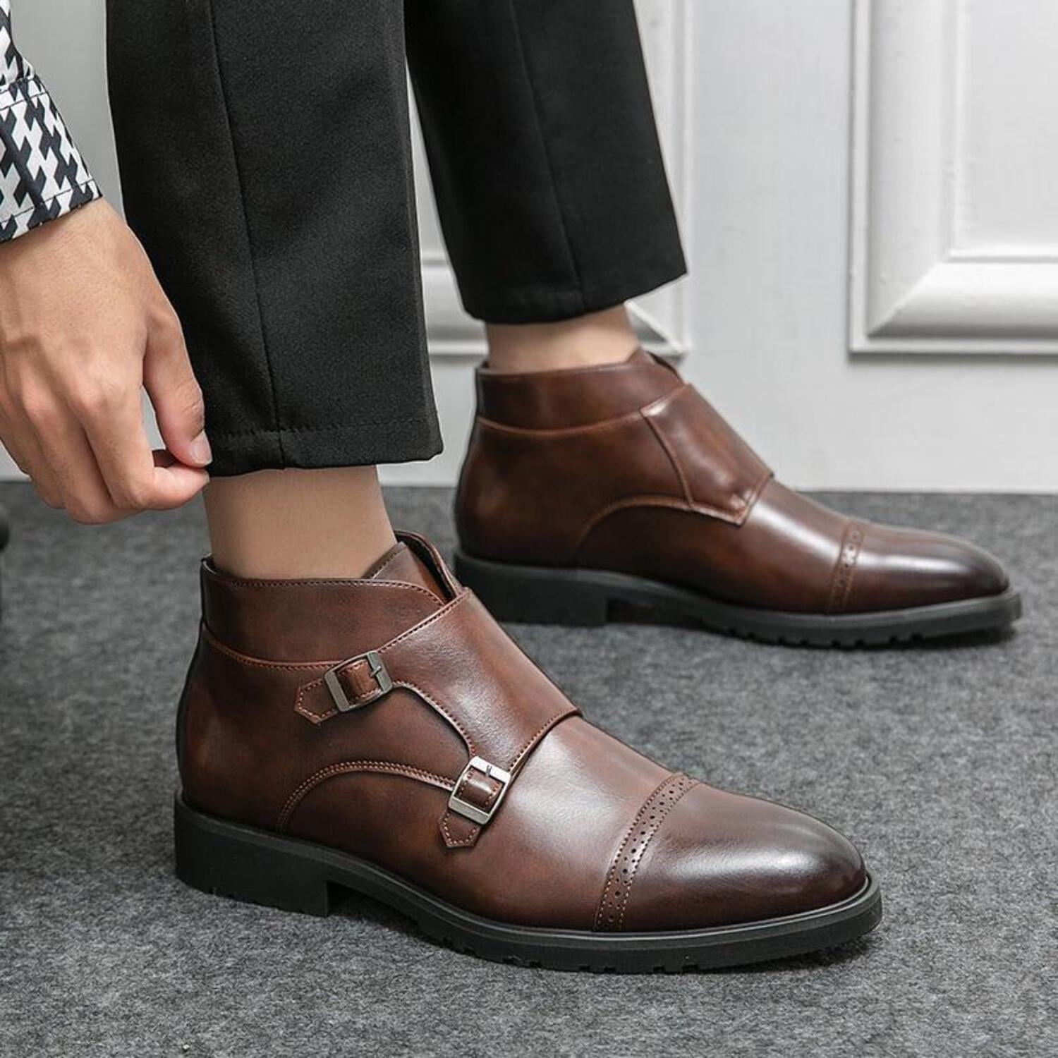 British Luxury Ankle Boots Mens Chelsea Boots 