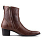 Coffee OSSTONE Dress Boots Chelsea Designer Boots for Men 