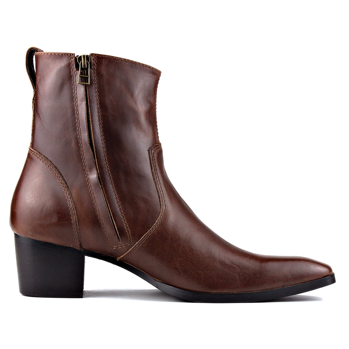 Coffee OSSTONE Dress Boots Chelsea Designer Boots for Men 