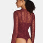 Made  NYC Women's Lace Bodysuit with Long Sleeves 