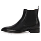 CMR CHAMARIPA Height Increasing Chelsea Boots Black Leather 