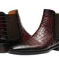 Santimon Genuine Crocodile Pattern Ankle Boots 