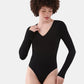 No Boundaries Double Layer Bodysuit with Long Sleeves, 2-Pack 