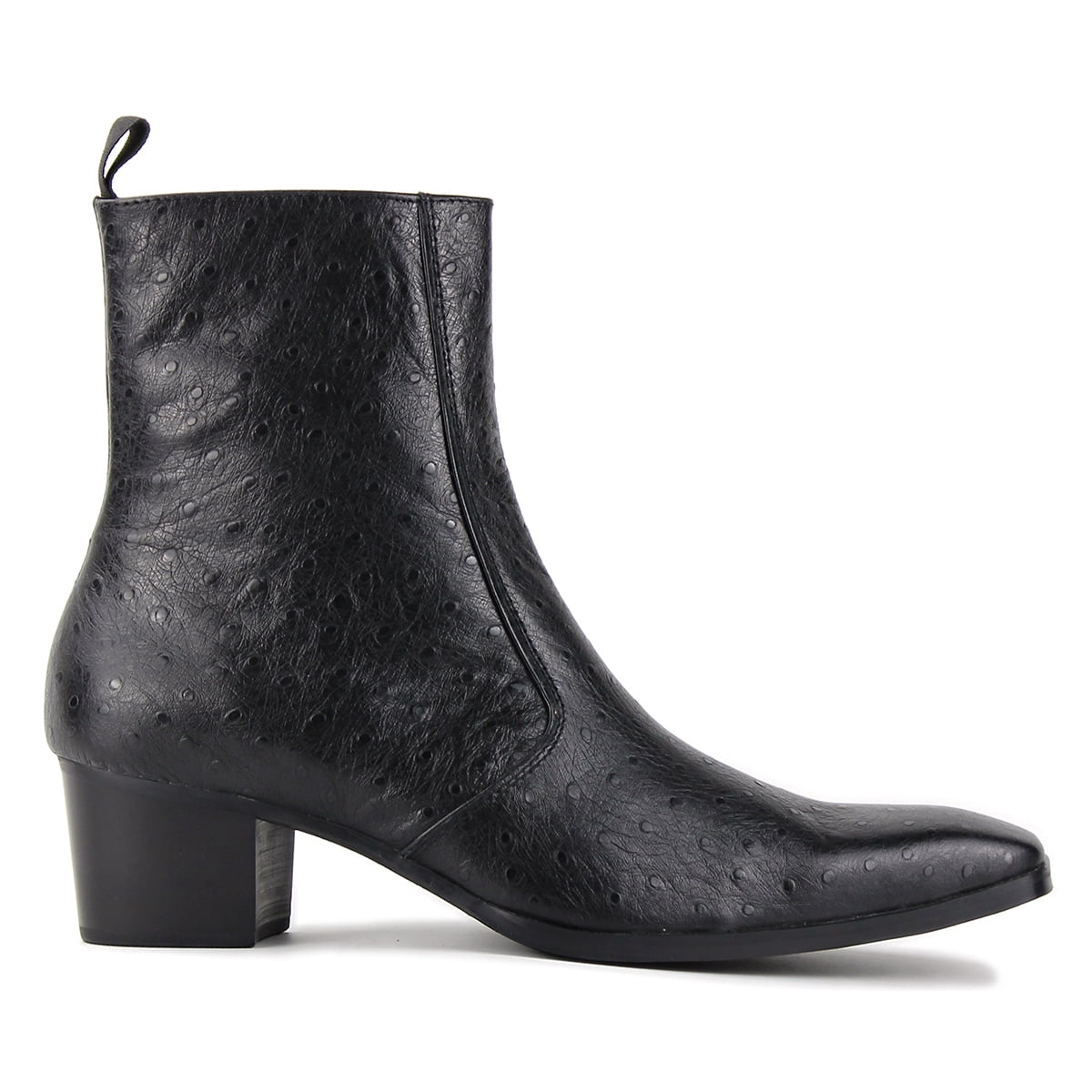 OSSTONE Dress Boots Chelsea Ostrich Prints Boots 