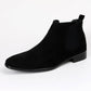 Men Minimalist Slip On Chelsea Boots - Faux Suede Boots 