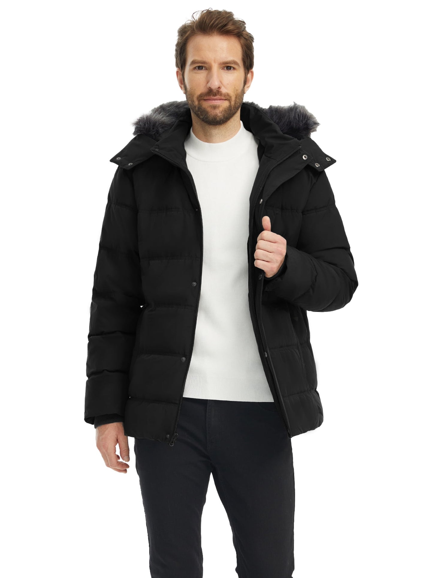 Wantdo Men's Winter Coat Recycled Padded Winter Jacket W 