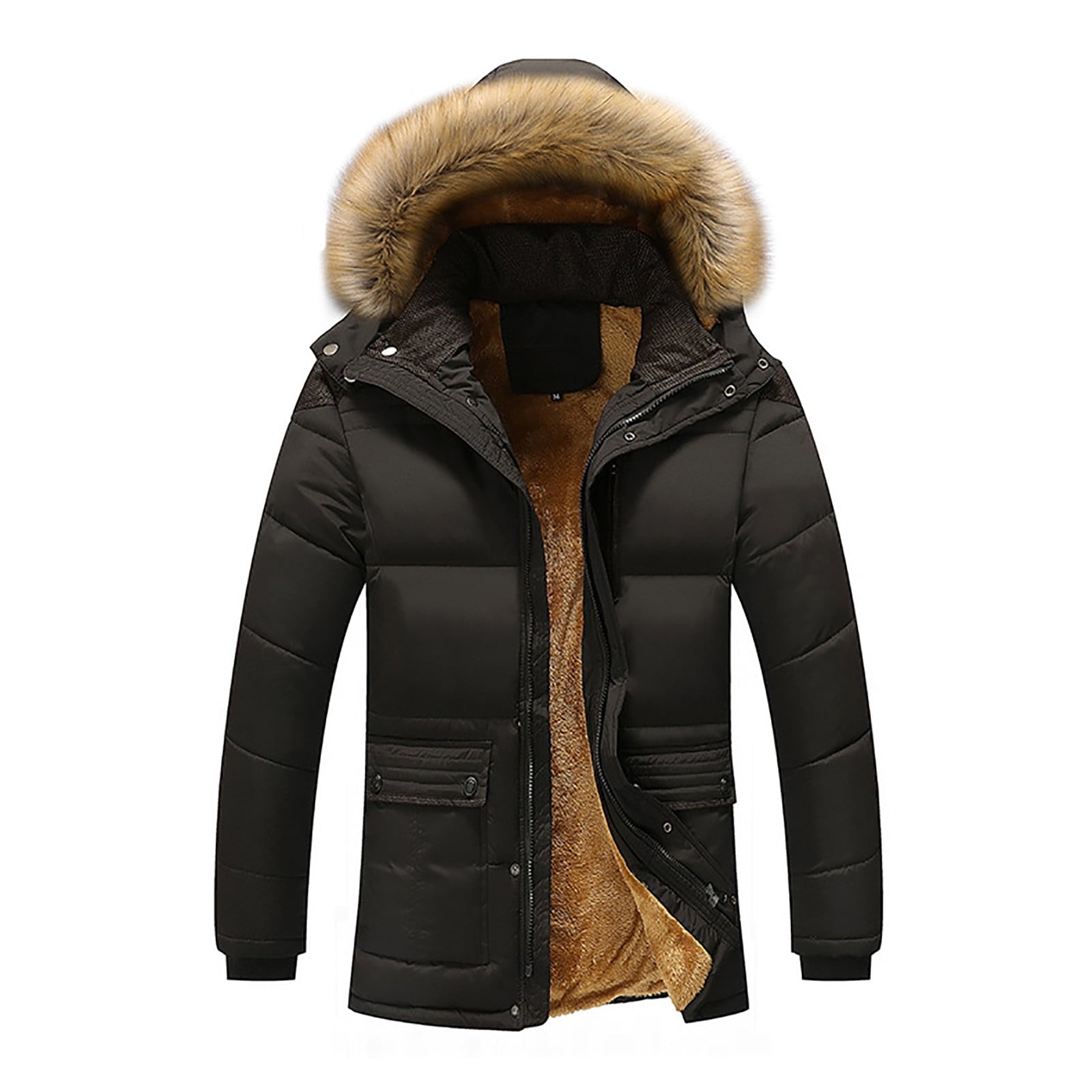 Winter Jackets for Men, Men's Winter Thickened Plus Size Coat 