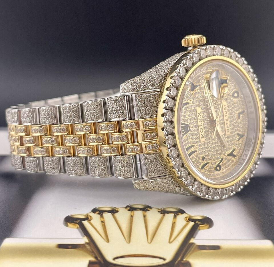 Rolex Datejust Steel & 18k Gold Watch with Diamond Accents 