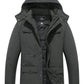 Ampake Men's Winter Puffer Jacket t with Hood Gray M 