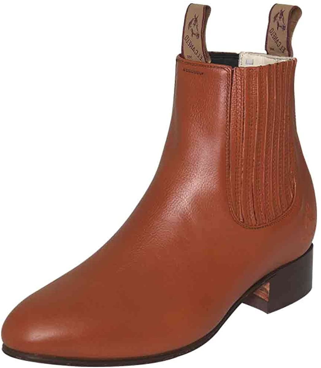 Botin Charro for Men's Canelo Deer (232) Leather,Anckle boots 