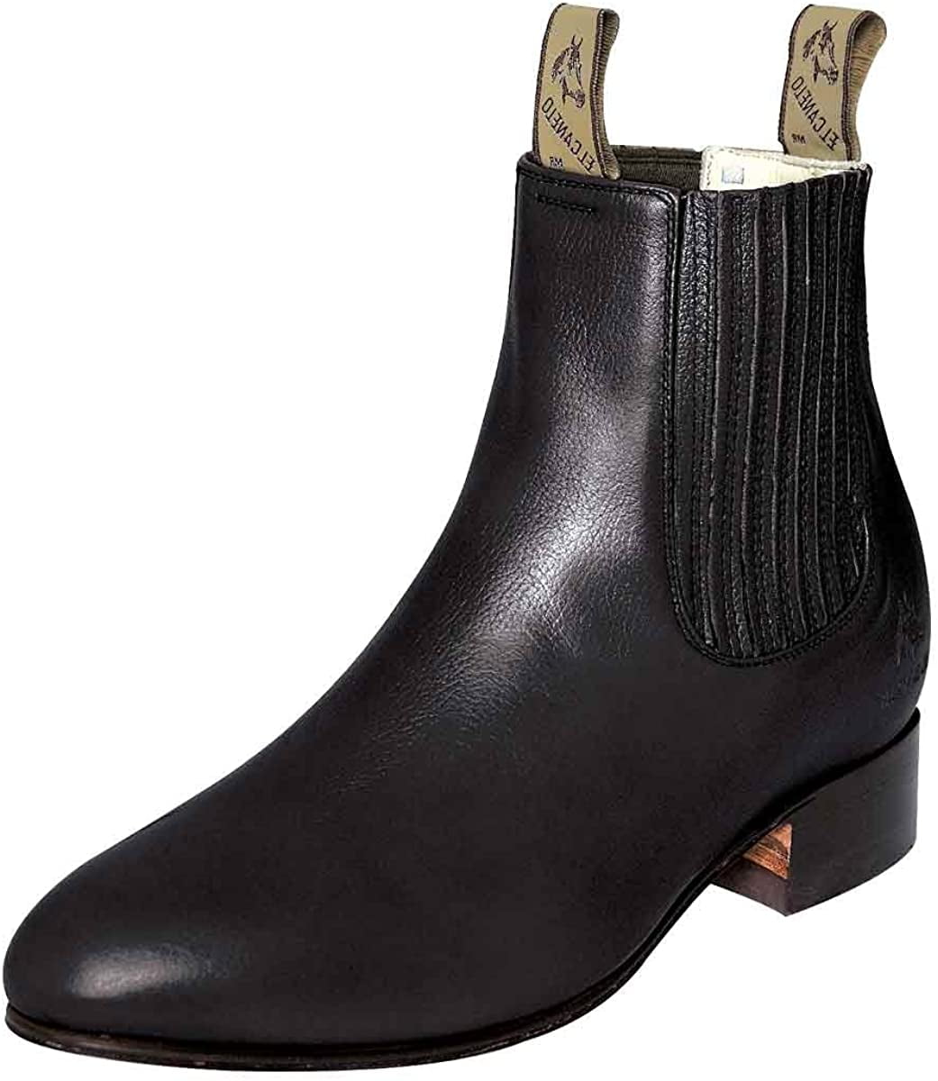 Botin Charro for Men's Canelo Deer (232) Leather,Anckle boots 