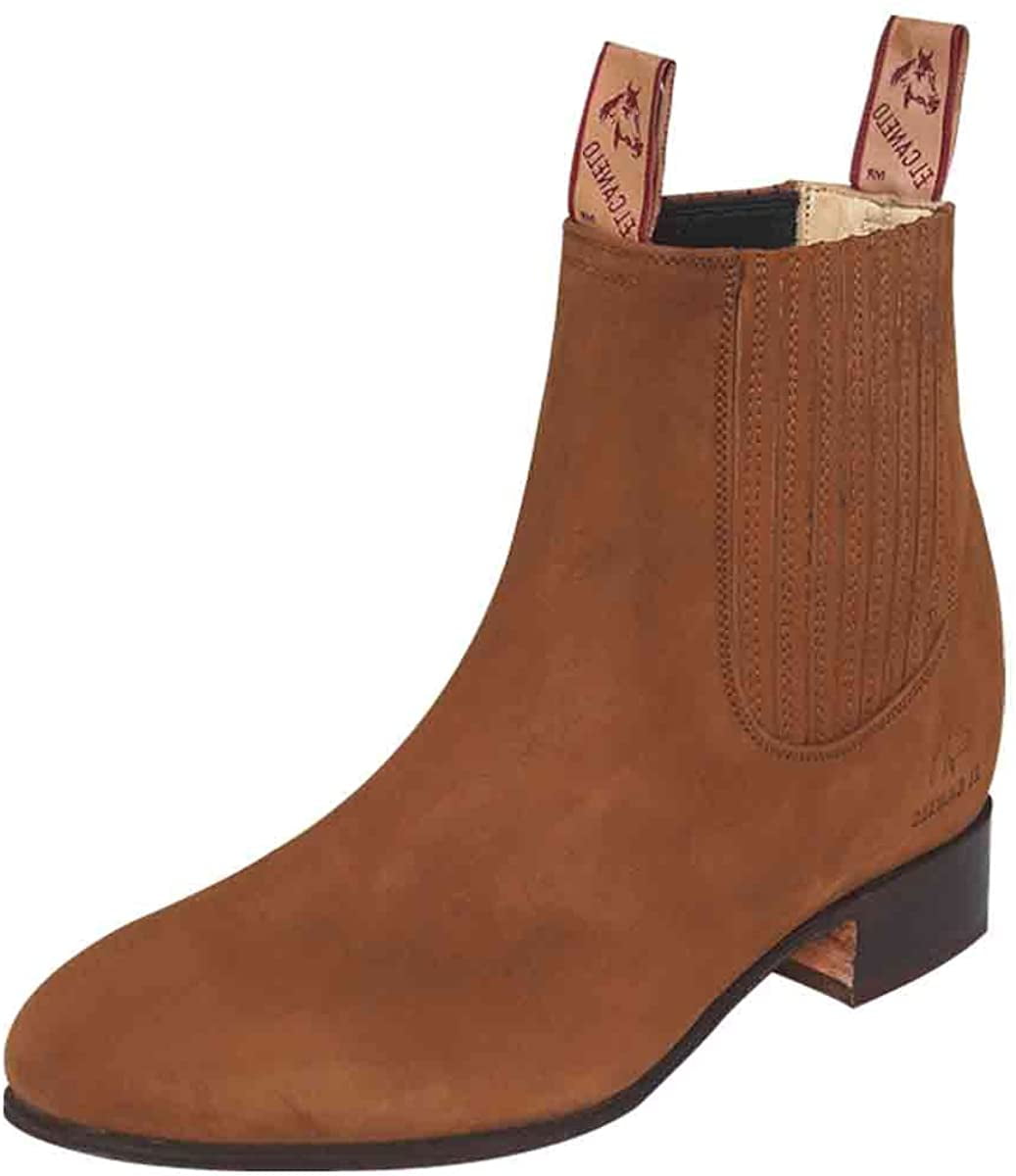 Botin Charro for Men's Canelo Deer (232) Leather,Anckle boots 