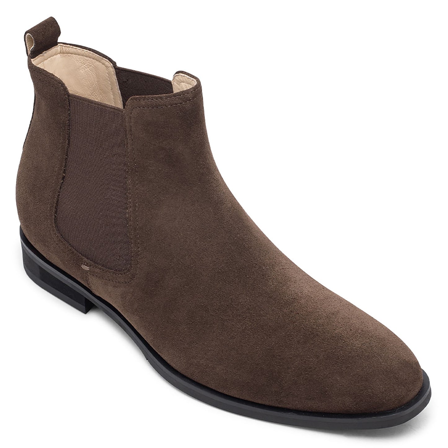 CMR CHAMARIPA Height Increasing Chelsea Boots Black Leather 