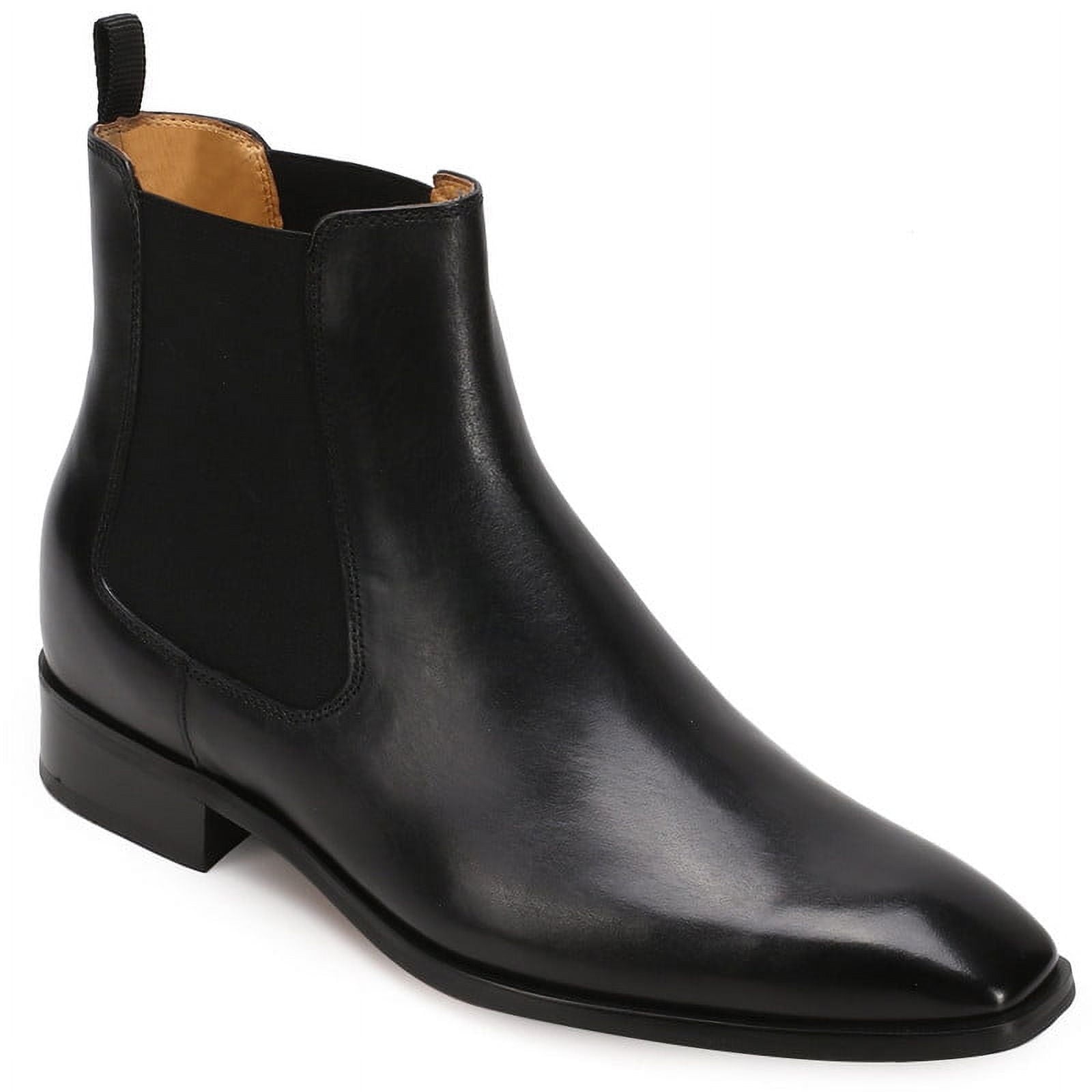 CMR CHAMARIPA Height Increasing Chelsea Boots Black Leather 