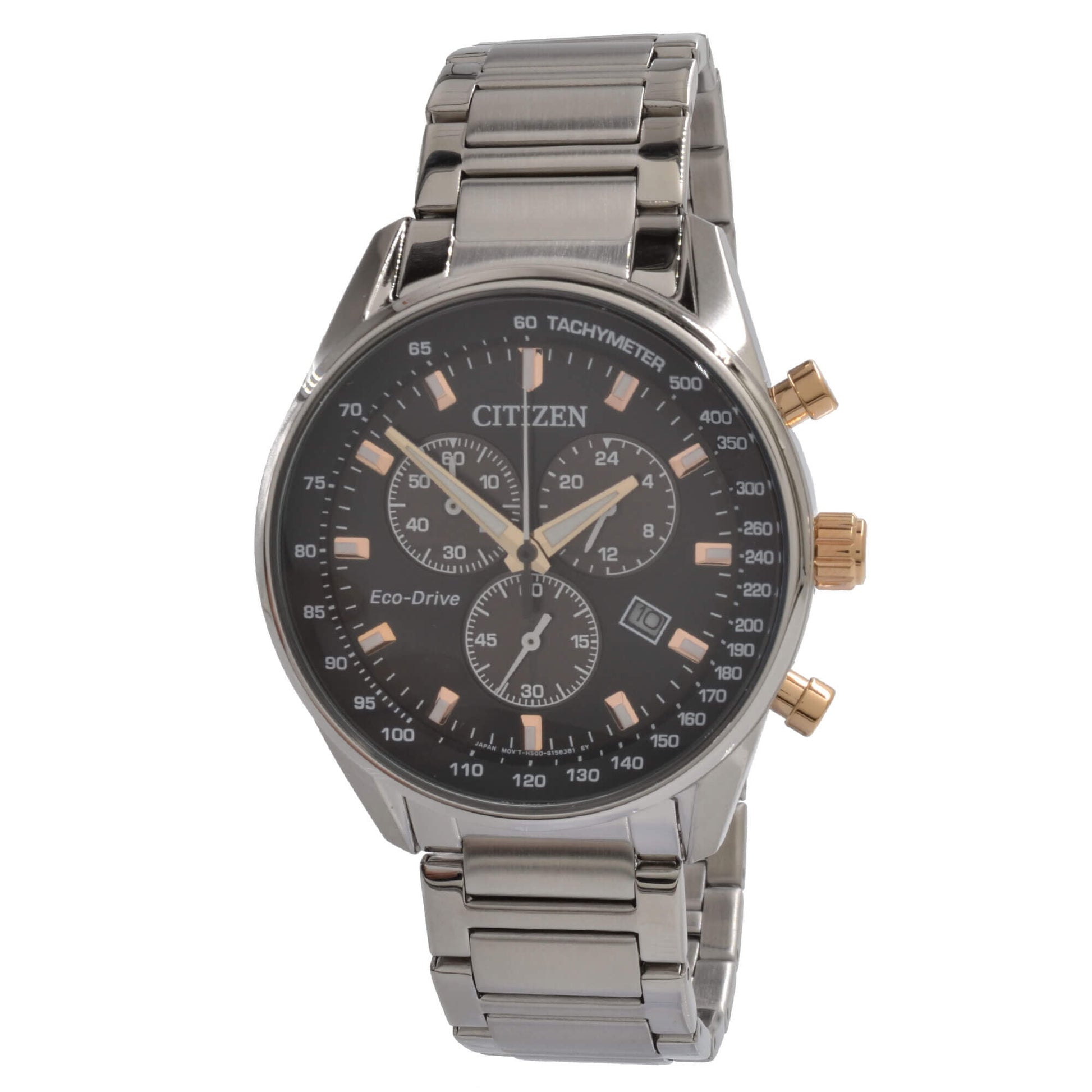 Citizen Eco-Drive Chronograph Black Dial Men's Watch AT2396-86E 