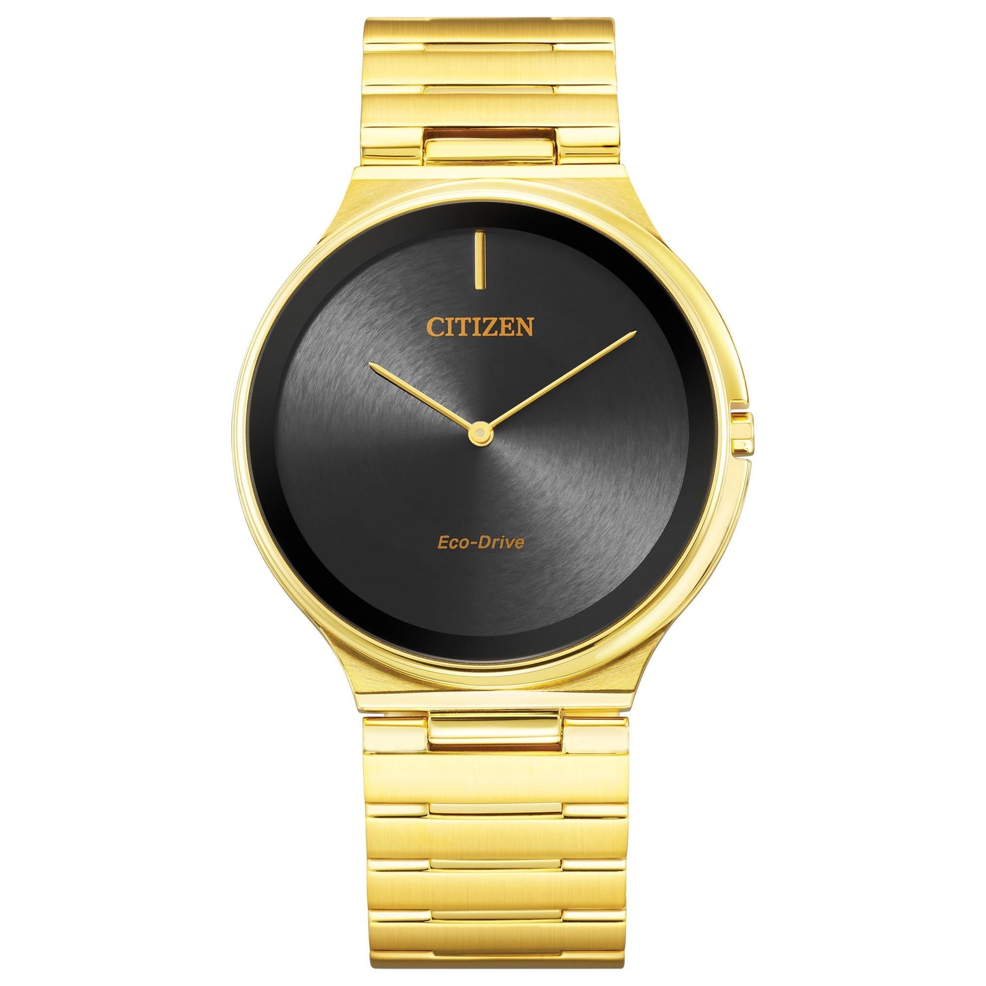 Citizen Unisex Eco-Drive Stiletto Gold-Tone Stainless Steel Watch 