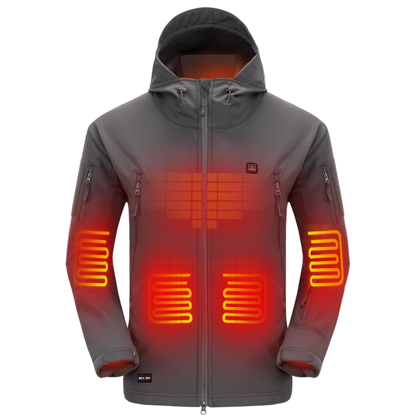 DEWBU Heated Jacket for Men, Soft Shell Heated Coat 