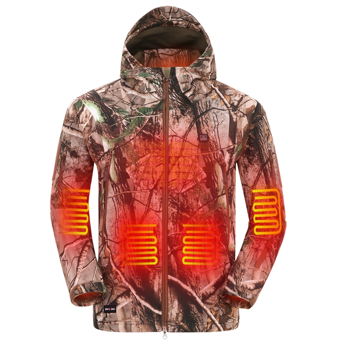 DEWBU Heated Jacket for Men, Soft Shell Heated Coat 