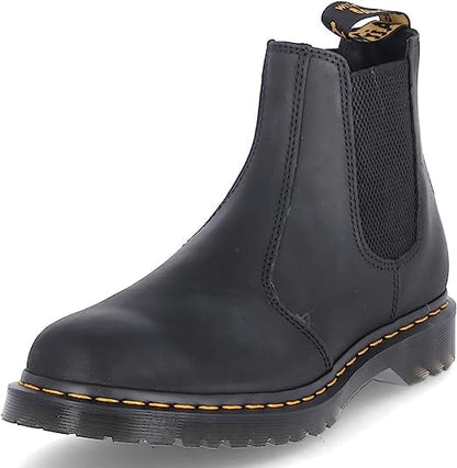 Dr. Martens Unisex 2976 Chelsea Boot - Waxed Full Grain - Men's Size 7 - Black 