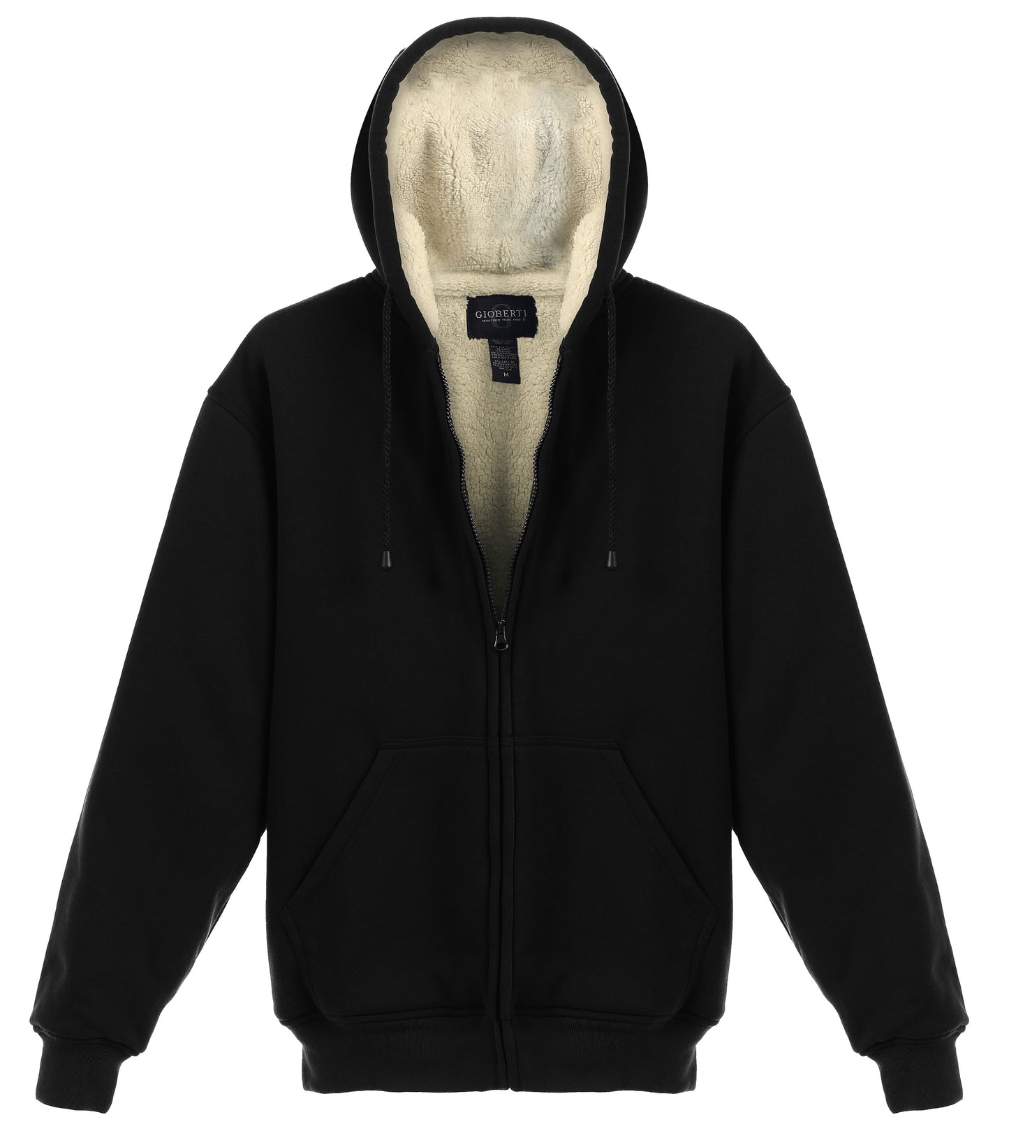 Gioberti Men Heavyweight Sherpa Lined Fleece Hoodie Jacket 