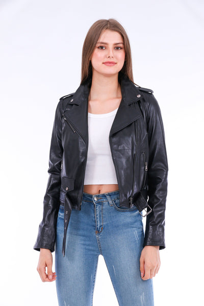 Castelli Leather Biker Jacket