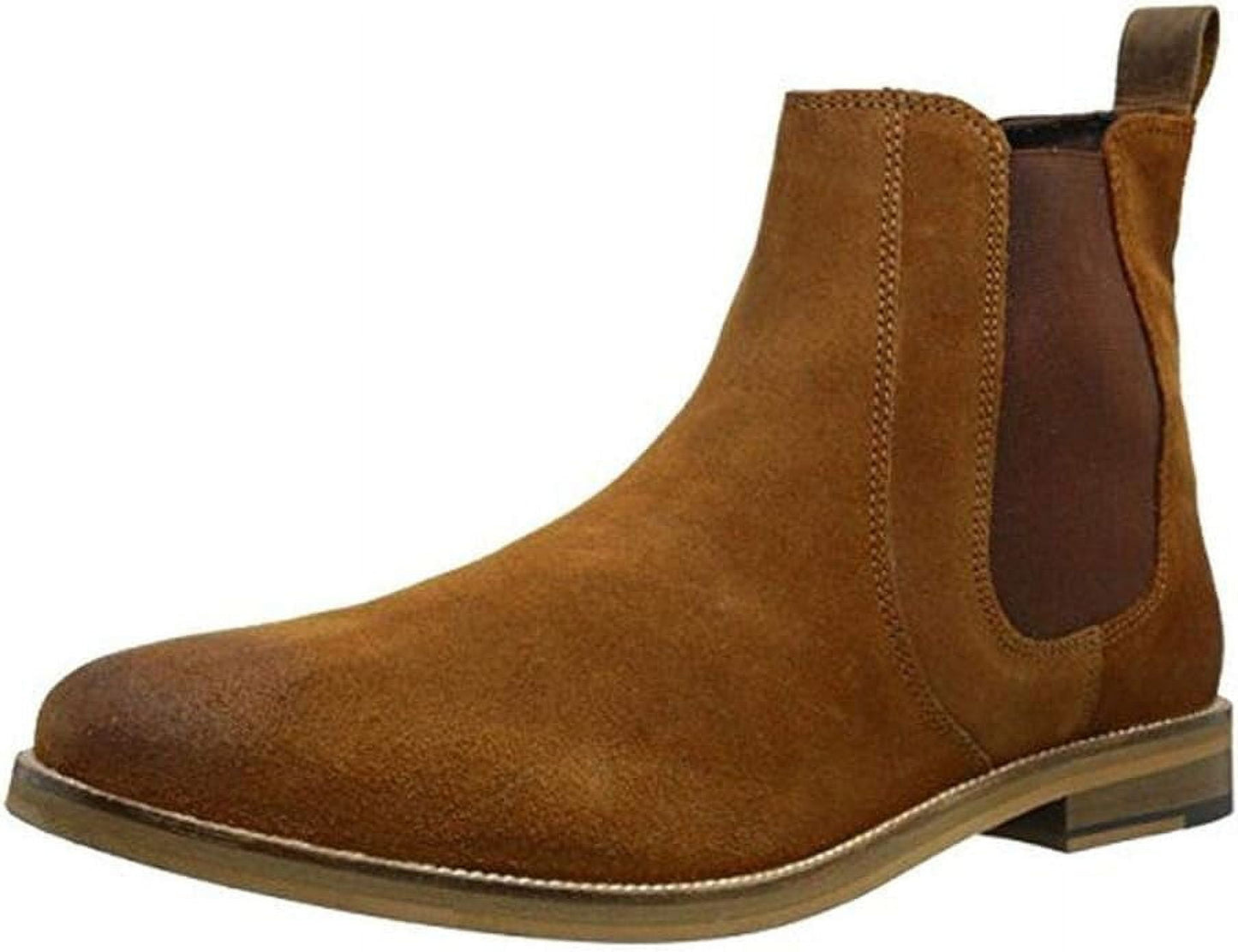 Crevo Mens Denham Leather Distressed Chelsea Boots Brown 10.5 Medium (D) 