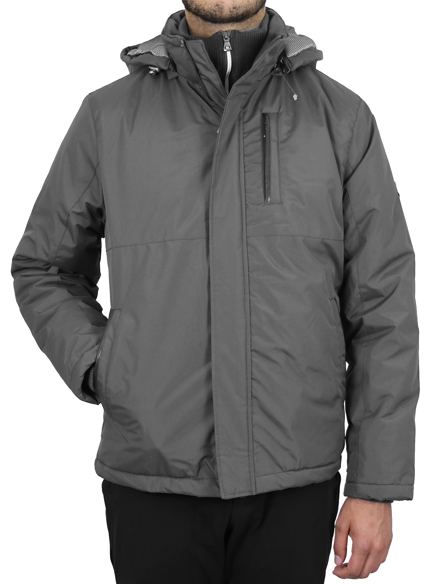 Men's Heavyweight Parka Jacket With Detachable Hood 