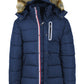 Men's Heavyweight Tech Puffer Jacket With Chest Pocket & Detachable Faux Fur Hood 