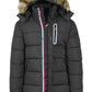 Men's Heavyweight Tech Puffer Jacket With Chest Pocket & Detachable Faux Fur Hood 