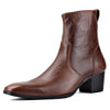 Coffee OSSTONE Dress Boots Chelsea Designer Boots for Men 