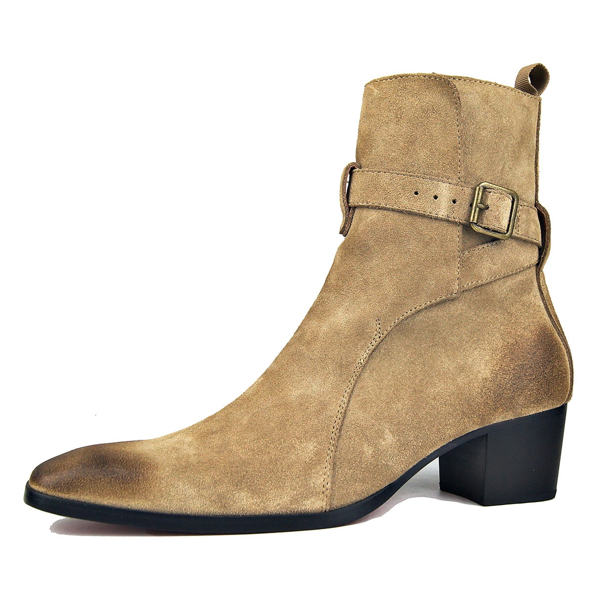 Suede Beige OSSTONE Dress Boots Chelsea Designer Boots for Men 