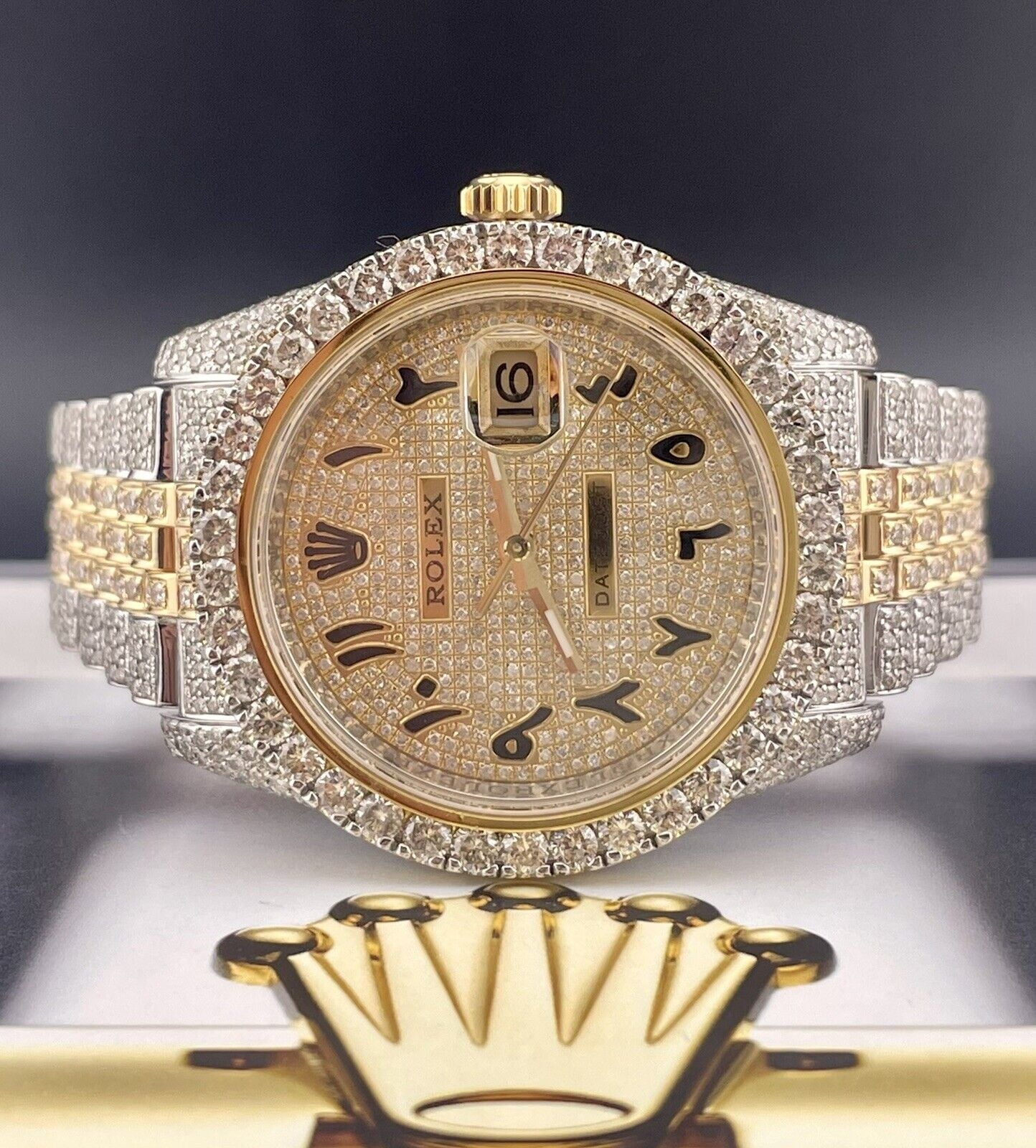 Rolex Datejust Steel & 18k Gold Watch with Diamond Accents 