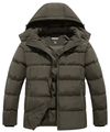 Soularge Men's Big and Tall Winter Windproof Thick Coat 