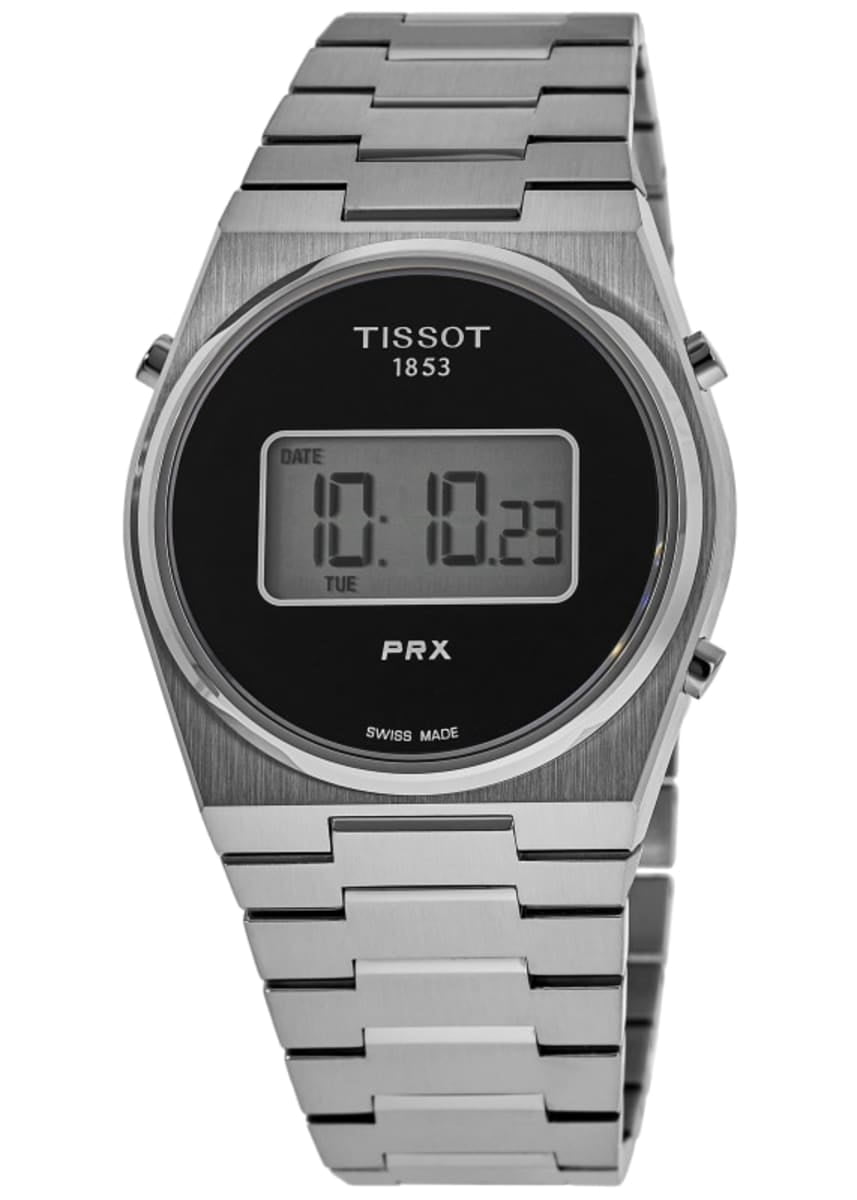 Tissot PRX Digital 35mm Quartz Black Dial Steel Unisex Watch 