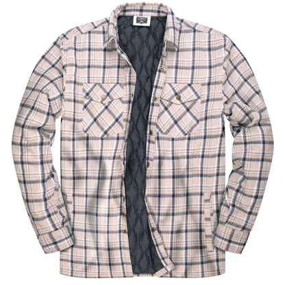 Visive Men's Sherpa-Lined Flannel Jacket - Button-Up Jacket 