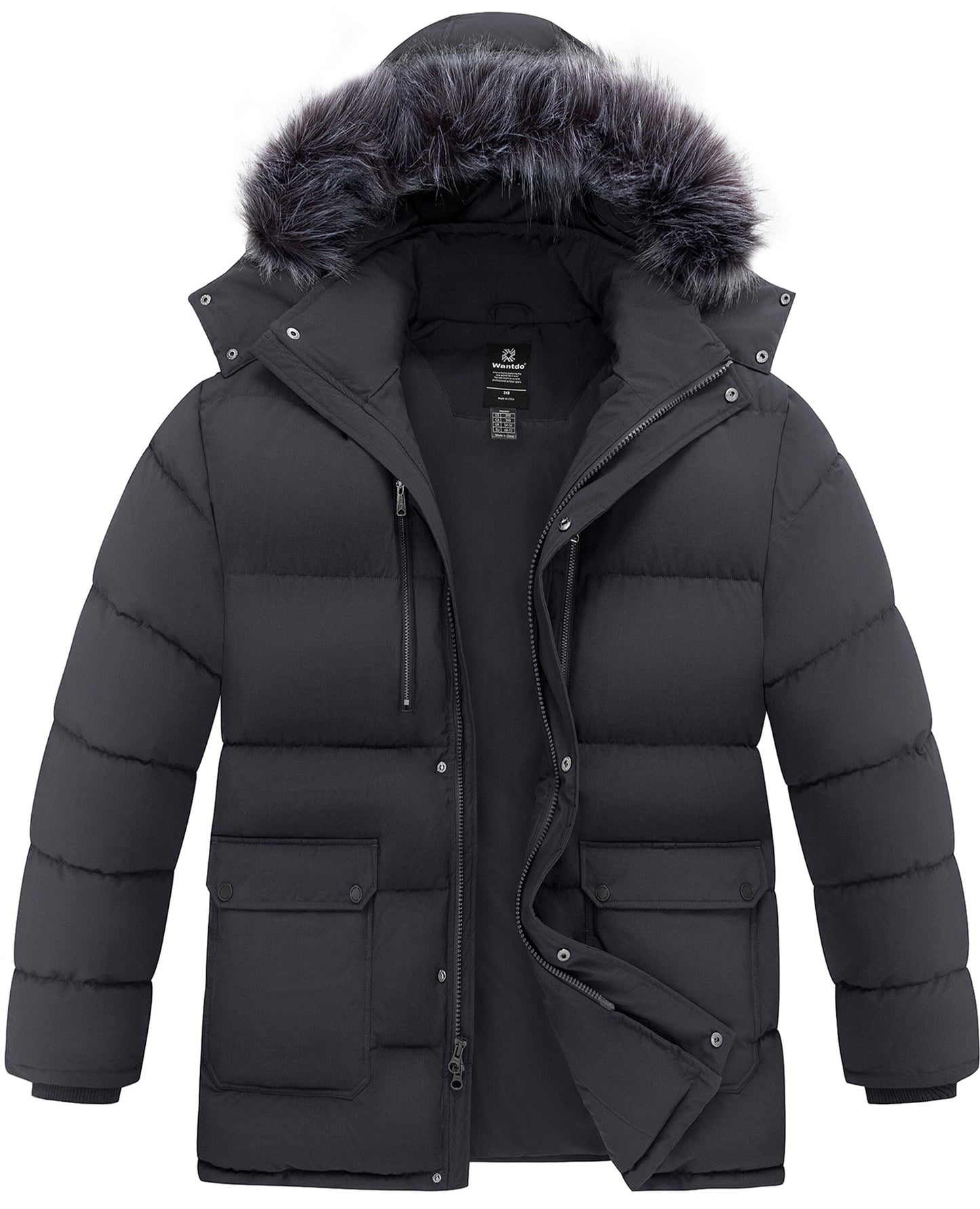 Wantdo Men's Big and Tall Recycled Winter Coat 