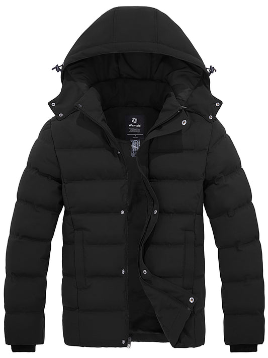 Wantdo Men's Winter Coat Hooded Winter Jacket 