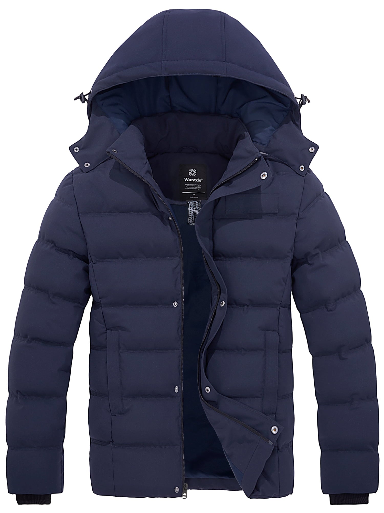 Wantdo Men's Winter Coat Hooded Winter Jacket 