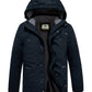 WenVen Men's Winter Coat Warm Puffer Jacket Hooded Windproof Parka 