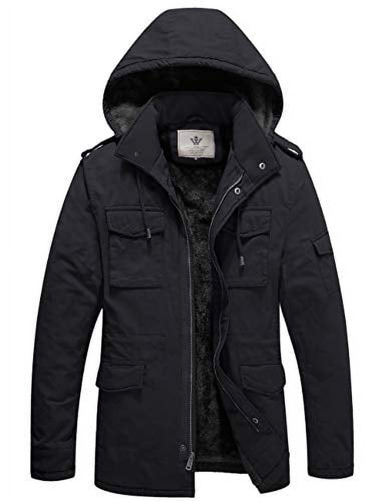 WenVen Men's Winter Coat Hooded Puffer Coat 