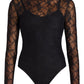 Made NYC Women's  Lace Bodysuit with Long Sleeves 