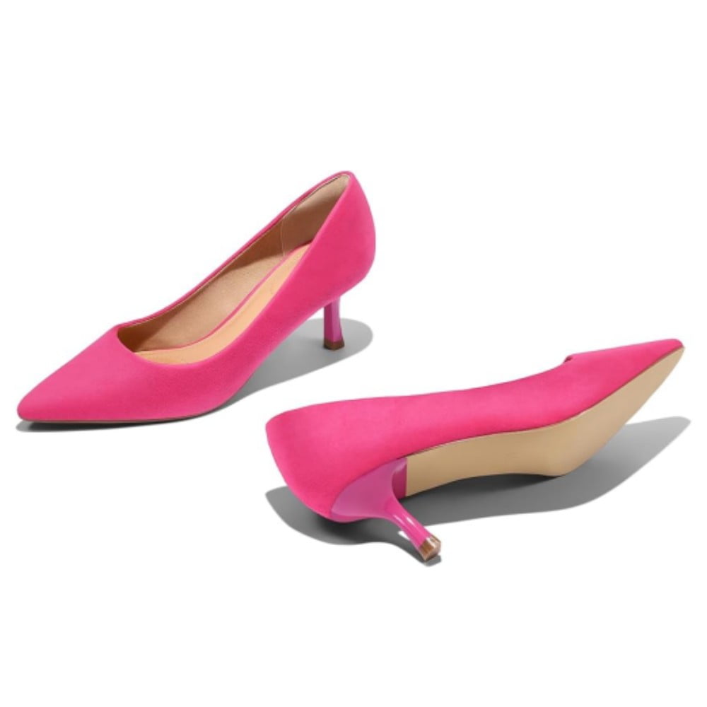 Bocca Women's 2inch Pumps Hot Pink Pointed Toe Dress Shoes 