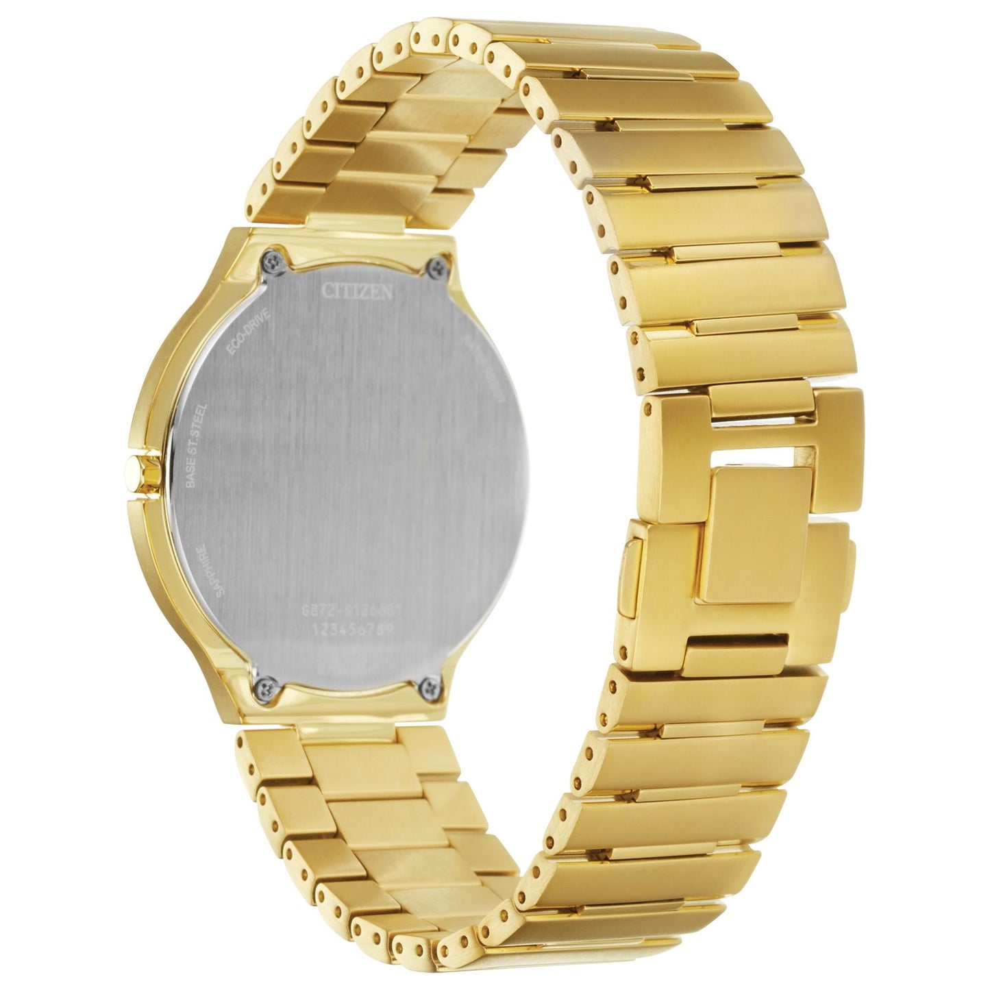 Citizen Unisex Eco-Drive Stiletto Gold-Tone Stainless Steel Watch 